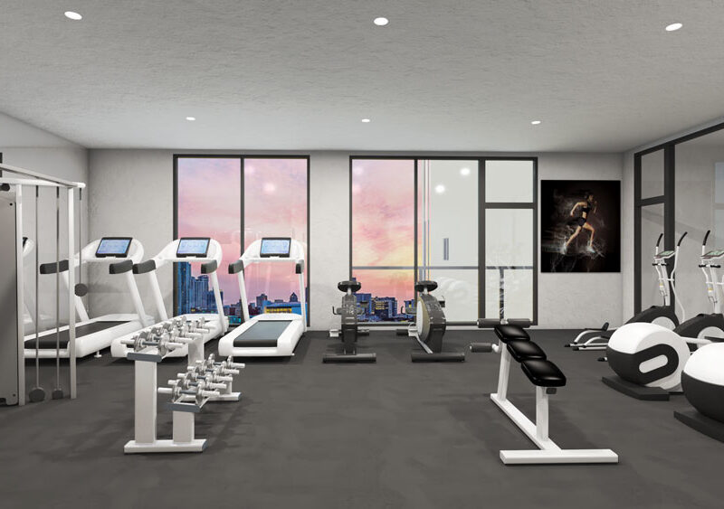 Fitness room at the Avalon Club Hotel